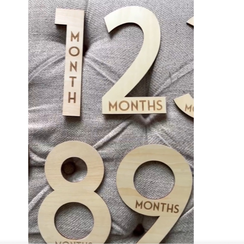 NIP Studio Noel Wooden Baby Milestone Numbers